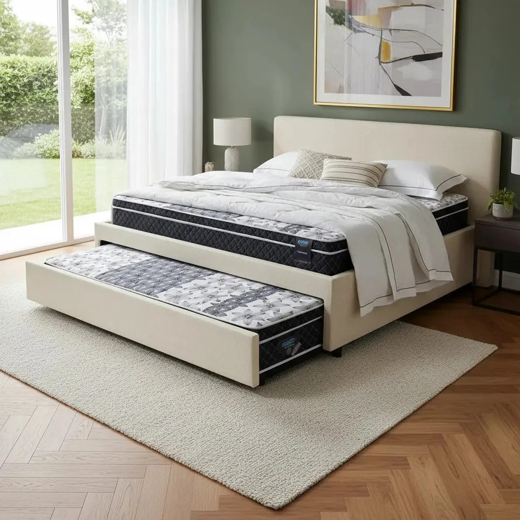 Bicama Box Solteiro 88x188 Com 2 Colchões Gransleep Molas Ensacadas B&G