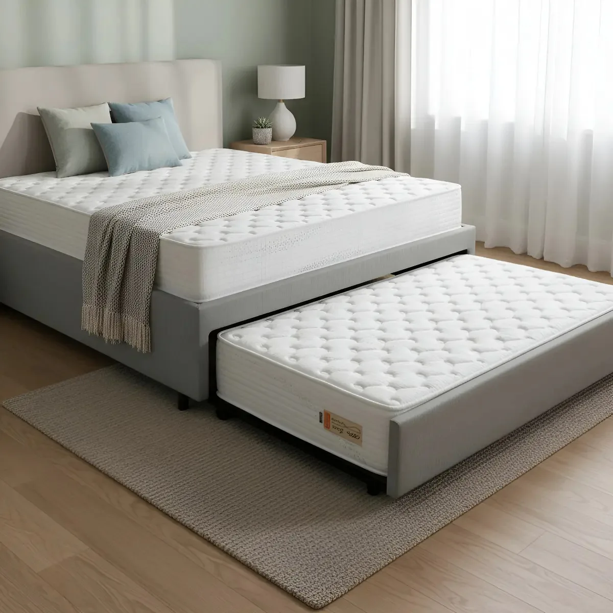 Bicama Box Solteiro Com 2 Colchões Ecoline D33 Ecoflex