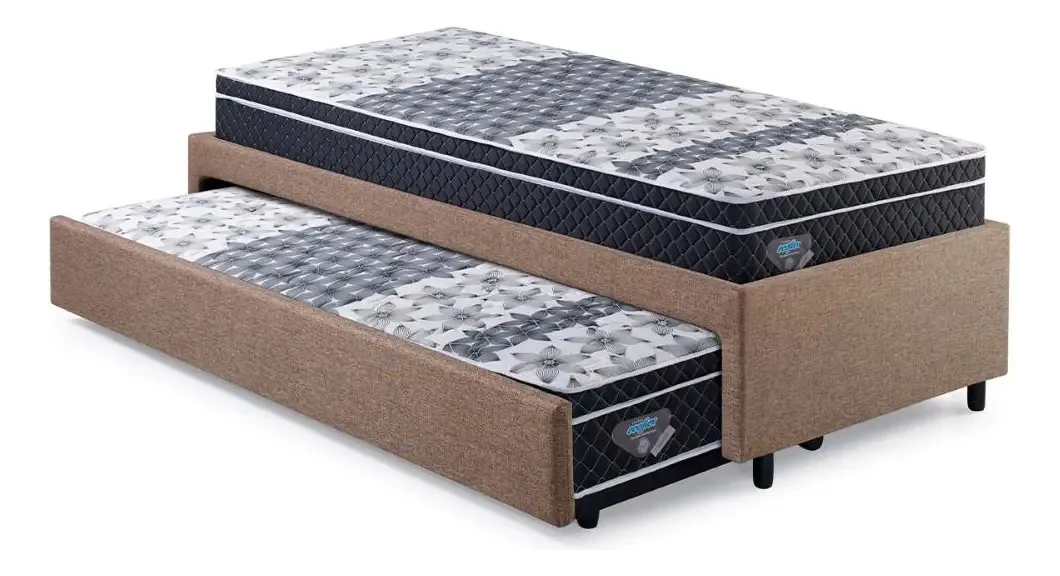 Bicama Box Solteirão 96x203 Com 2 Colchões Gransleep Ecoflex