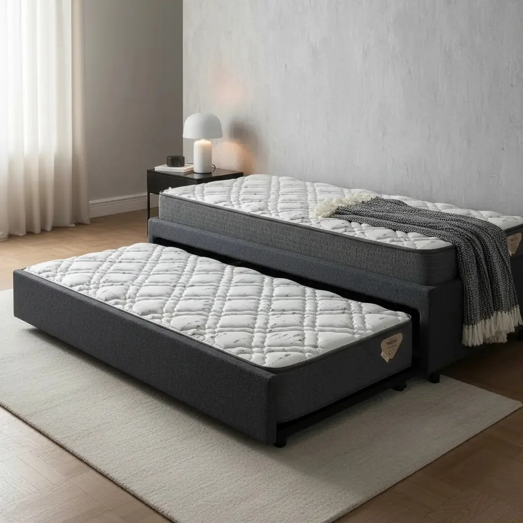 Bicama Box Solteirão 96x203 Com 2 Colchões Adapto Ecoflex