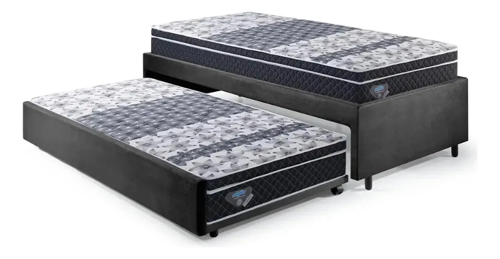 Bicama Box Solteirão 96x203 Com 2 Colchões Gransleep Ecoflex