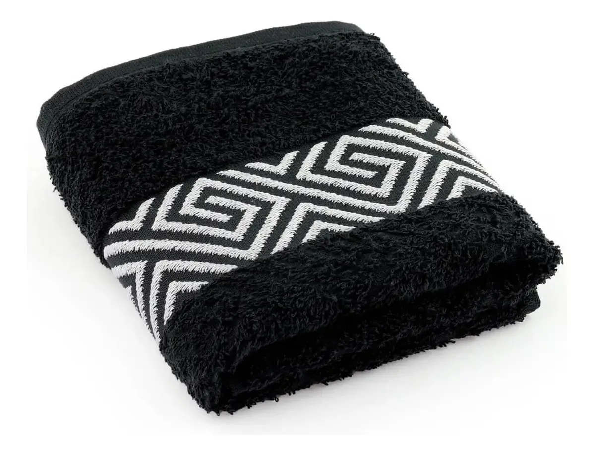 Toalha De Rosto 70x50cm Atenas Marcotex - Preto