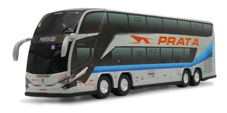 Ônibus Em Miniatura Expresso De Prata Dd G8