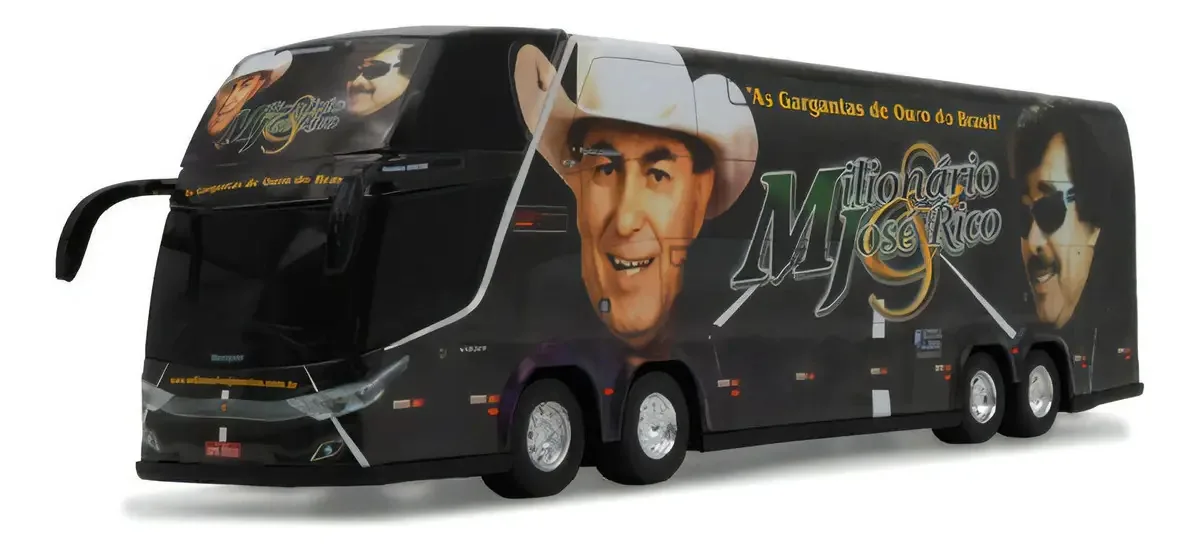 Ônibus Em Miniatura Banda Milionário E José Rico Preto Dd