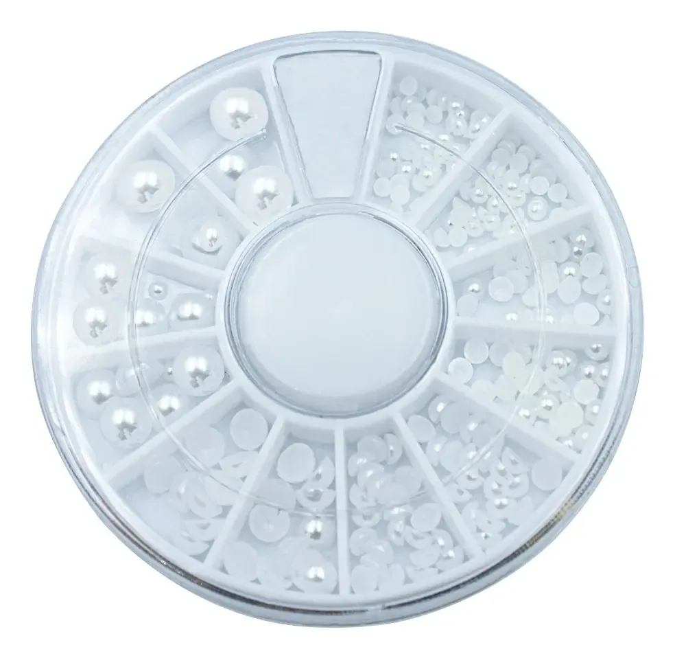 Disco Pedrarias Meia Pérola Tachinhas Enfeites Para Unhas Encapsulamento Unha Nail Art Manicure