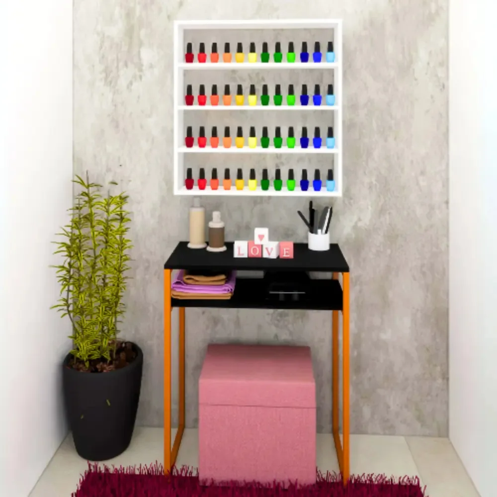 Mesinha De Manicure P/ Salão Esmalte Estufa Unha Gel Prateleira - Brovália