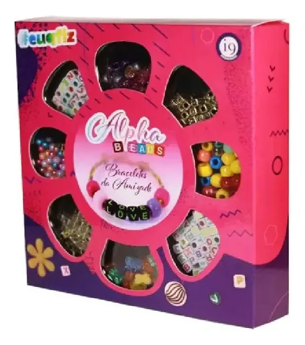 I9 Brinquedos Euqfiz Braceletes Amizade Kit Bijuterias Multicolorido