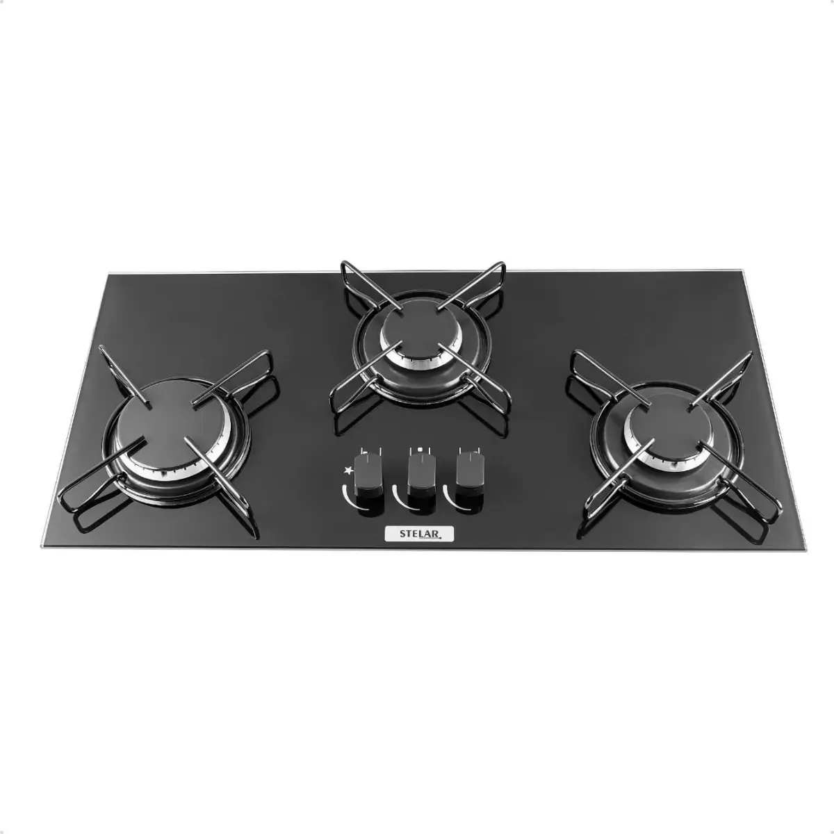 Cooktop A Gas 3 Bocas Stelar Preto Automatico