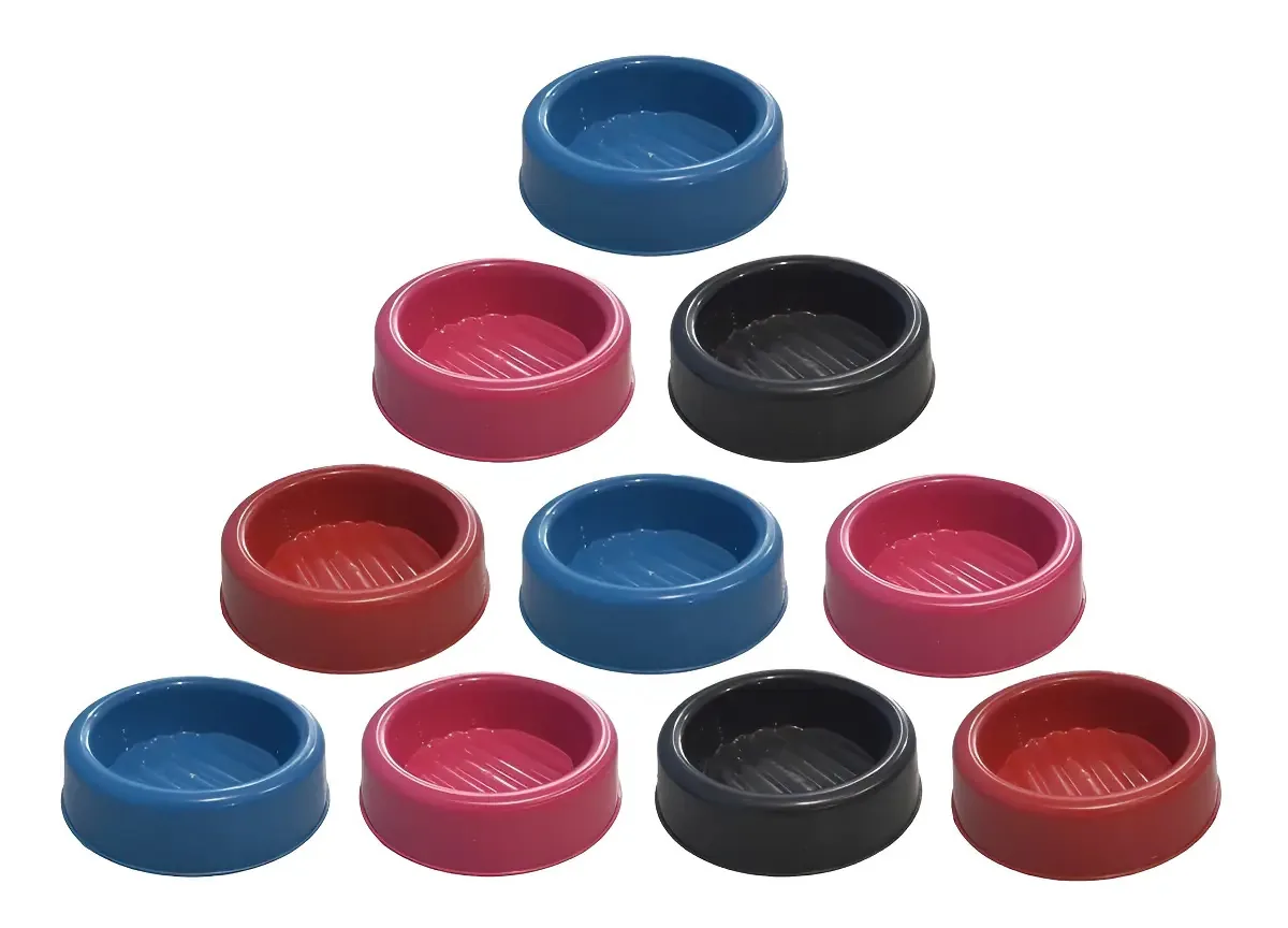 Kit Comedouros Bebedouro Simples 150 Ml Atacado 10 Uni Cor Sortida