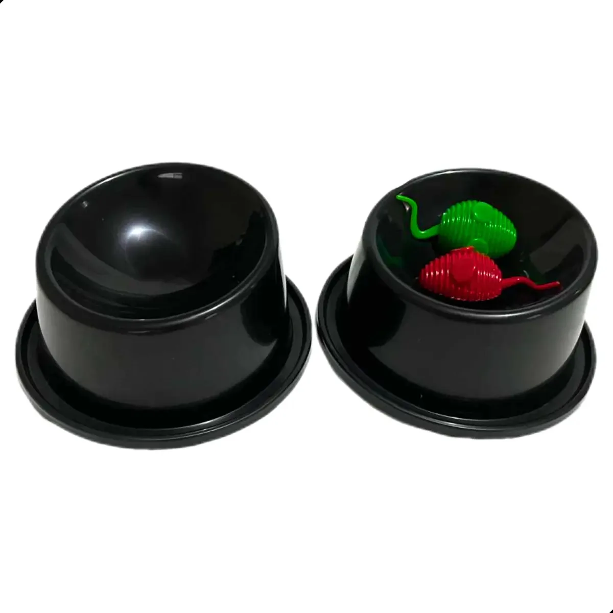 Comedouros Ergonômico Alto Antiformiga Gatos + 2 Ratinhos Cor Preto
