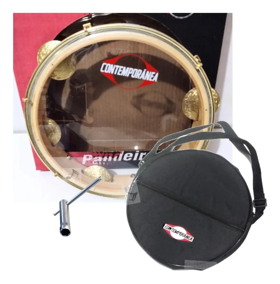 Pandeiro 10 S Leve Prof Branco + Case - Contemporânea