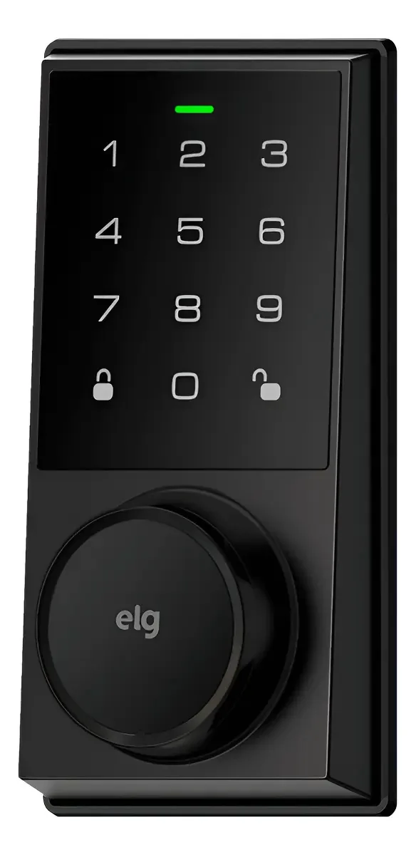 Fechadura Digital De Embutir, Senha E Chave, Ip54, Preta