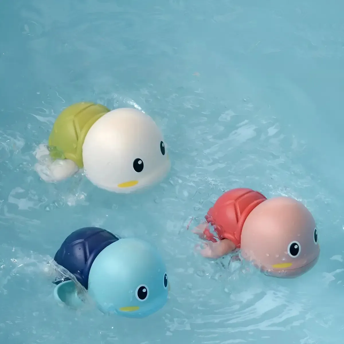 Brinquedo De Banho A Corda Peixinho Nadador Banheira Bebe Cor Tartaruga