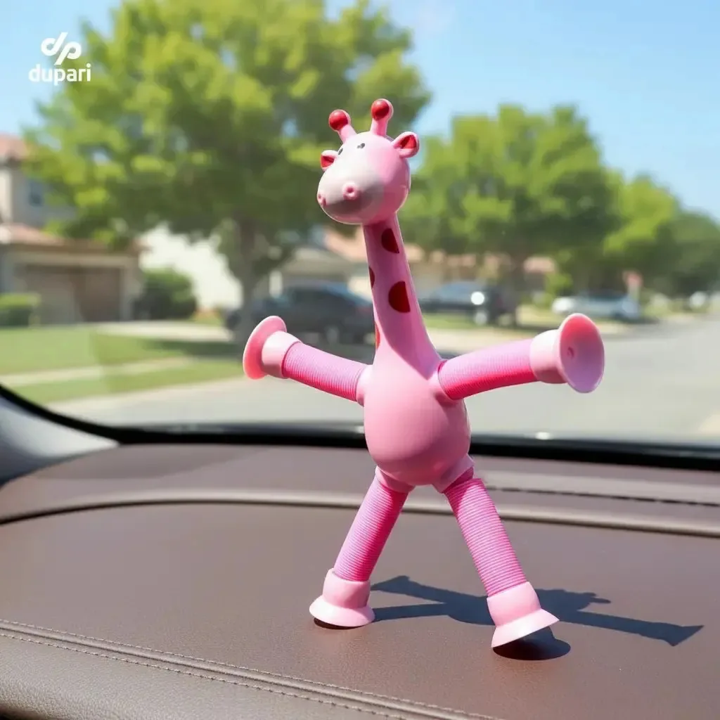 Brinquedo Educativo Giraffa Estica e Puxa Poptube Dutoys Plástico