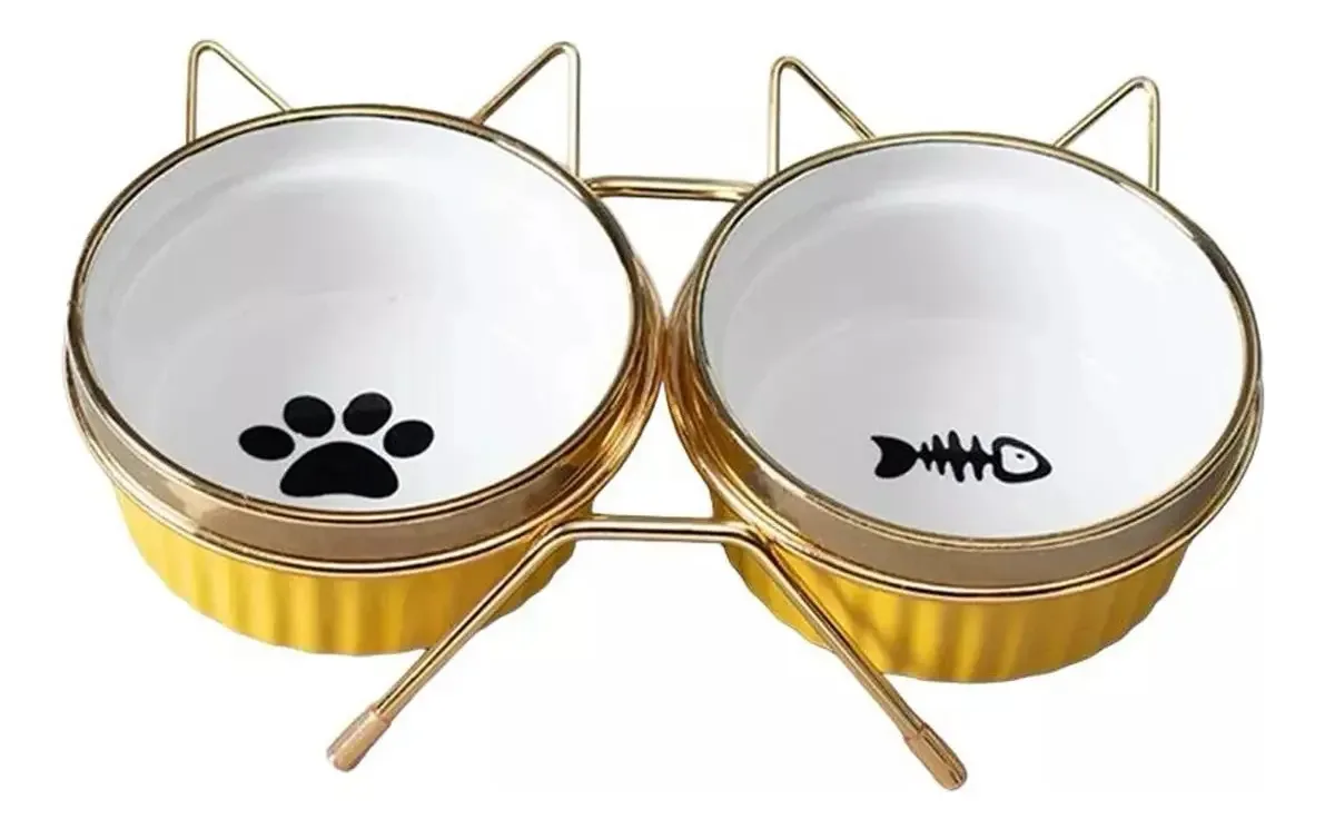 Deguste Pet Comedouro Elevado Cor Amarelo
