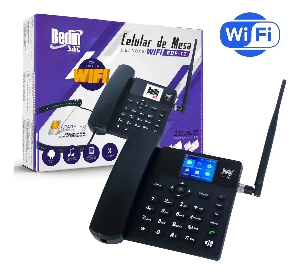 Kit Telefone Rural Com Internet E Roteador De Wi-fi Bdf-12