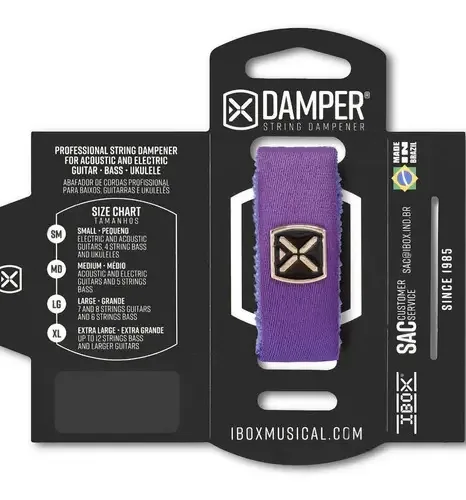 Abafador De Corda Para Instrumento Ibox Damper Roxo LG