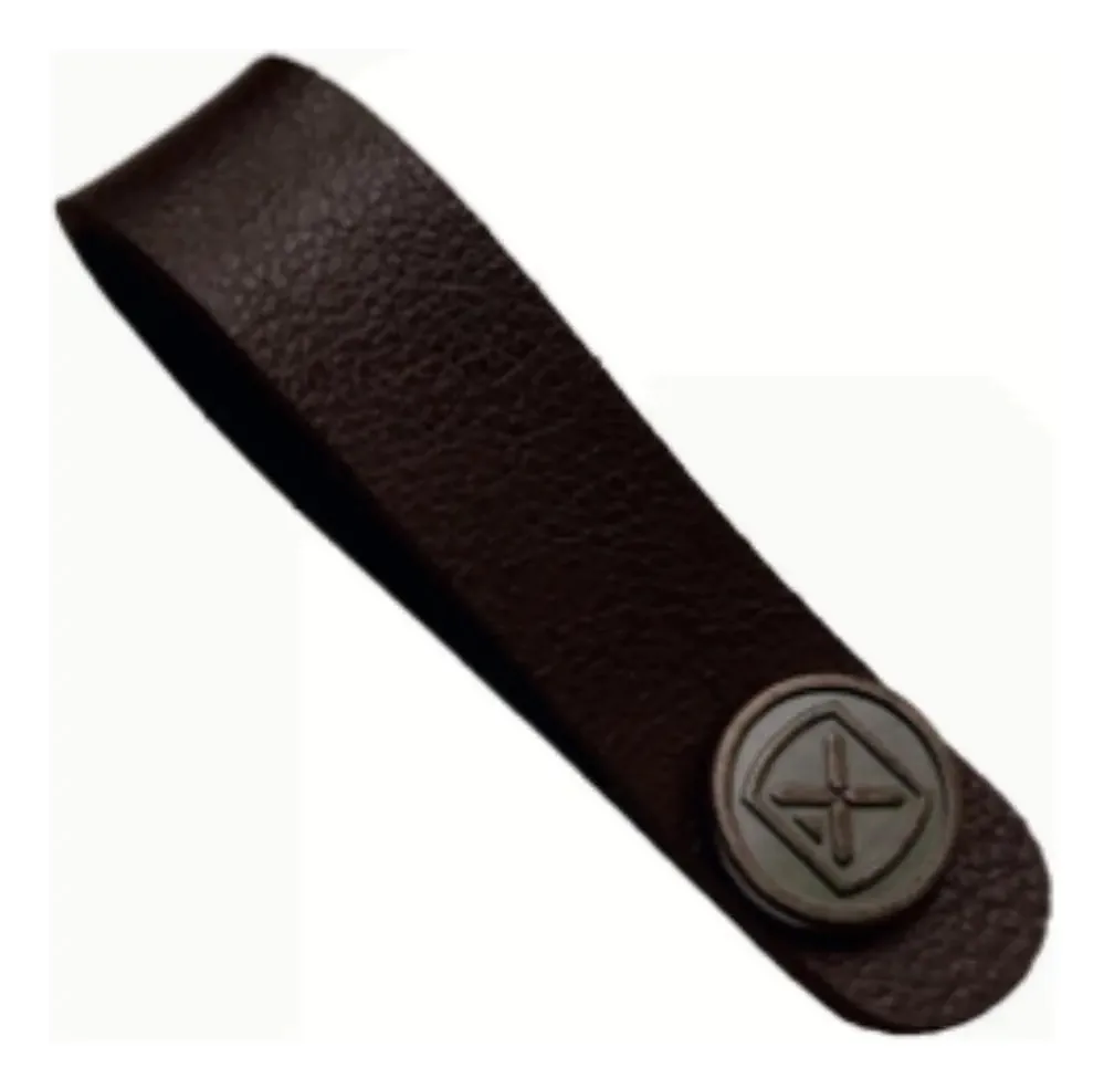 Strapholder Violão Couro Preto Sh01 Ibox