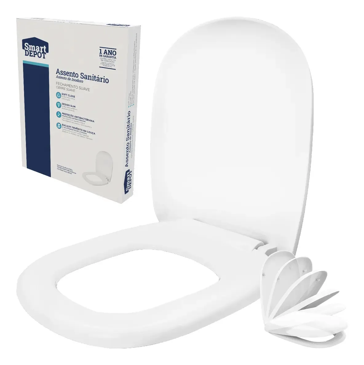 Assento Smart Depot Pp Retangular Branco