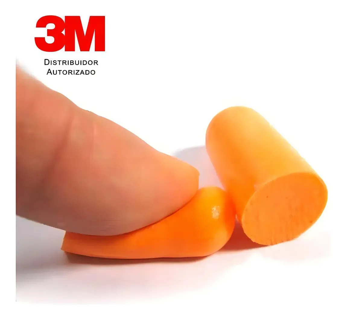 Protetor Auricular 3m Espuma Ouvidos Abafador 10 Pares Cor Laranja