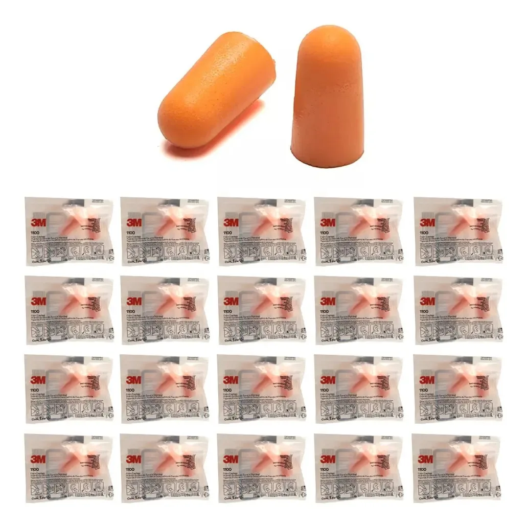 Protetor Auricular 3m Espuma Ouvidos Abafador 20 Pares Cor