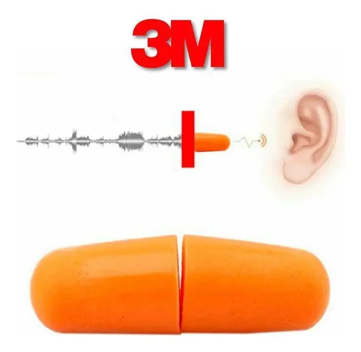Protetor Auricular 3m Espuma Ouvidos Abafador 1 Par