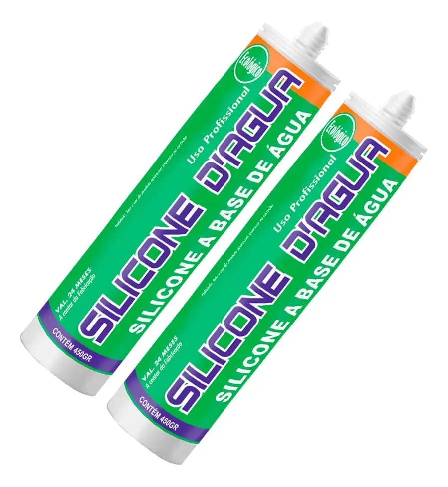 Kit 2 Silicone Acrilico Dagua Rodapés Acabamentos Cinza