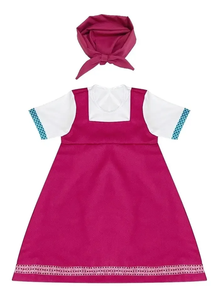Fantasia Vestido Masha E Urso Rosa 1 Ao 8 Anos