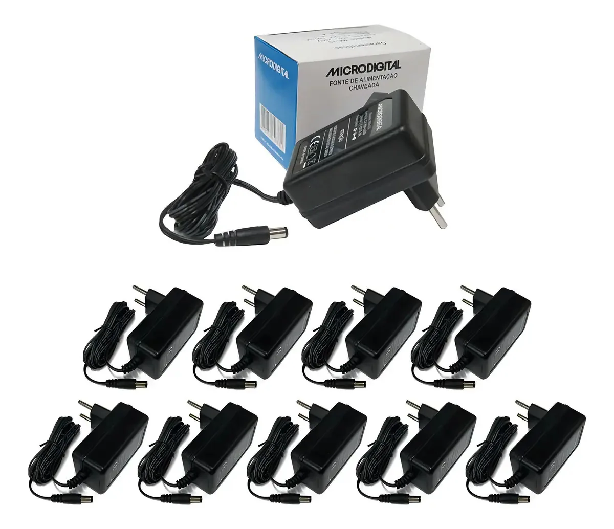 Kit 10 Fontes Microdigital MA-3S Bivolt para Teclados Yamaha 12V
