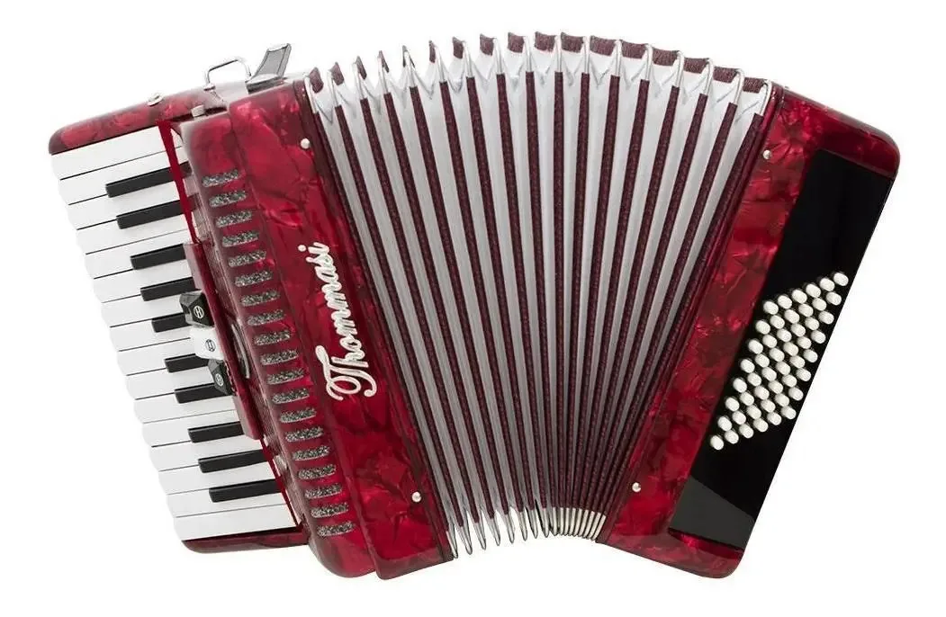 Acordeon 48 Baixos 26 Teclas Ta 4803 Vermelho Thommasi