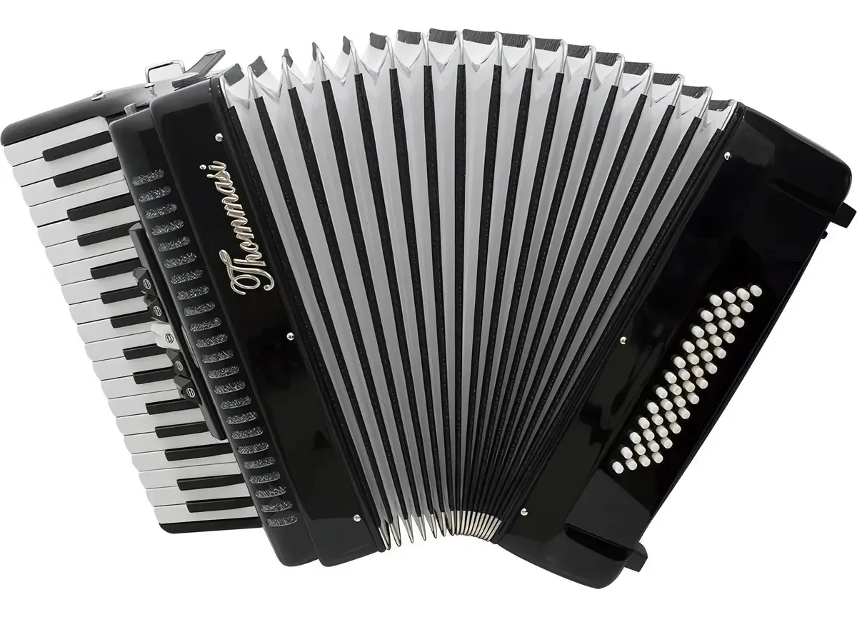 Acordeon 48 Baixos 34 Teclas Ta 4805 Preto Thommasi