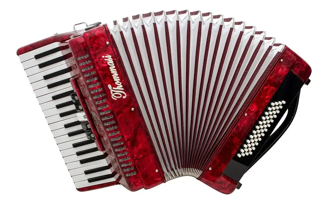 Acordeon 48 Baixos 34 Teclas Ta 4805 Vermelho Thommasi