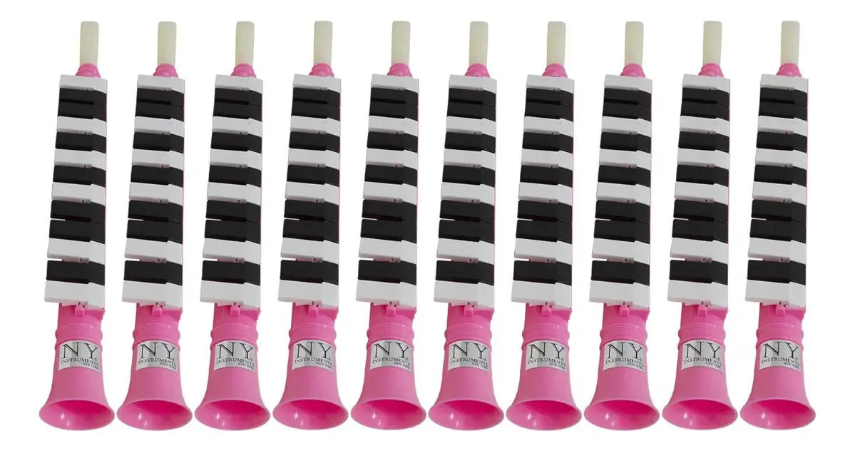 Kit 15 Escaletas Melódica 13 Teclas Rosa New York