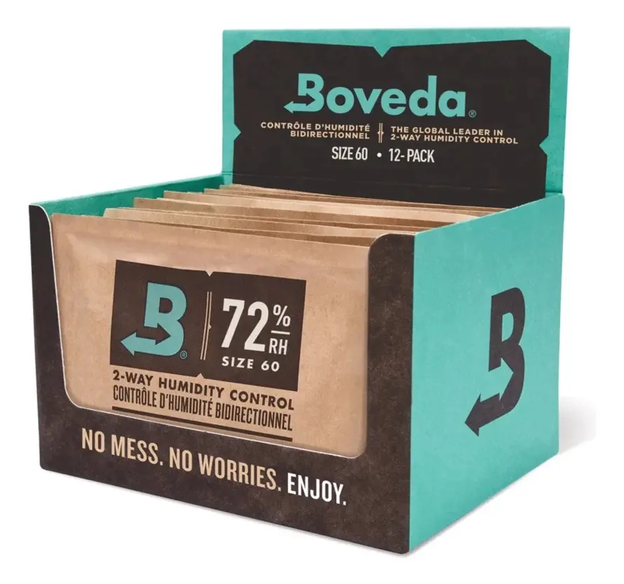 Kit Umidificador Boveda 72% para Charutos, com 12 Sachês de 60g