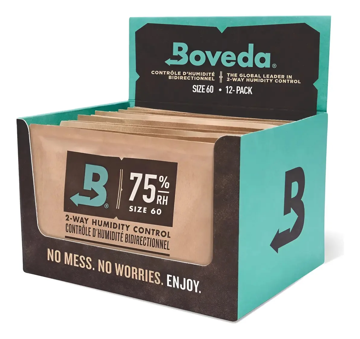 Boveda 75% - 60g Dp C/12un Umidificador Charutos Marrom-claro