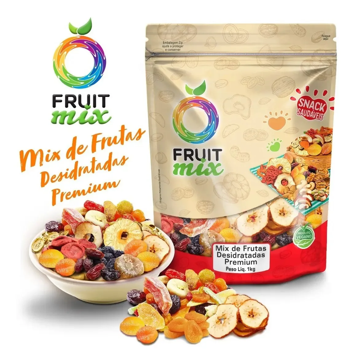 Mix De Frutas Secas Desidratadas Variadas 1kg Fruitmix