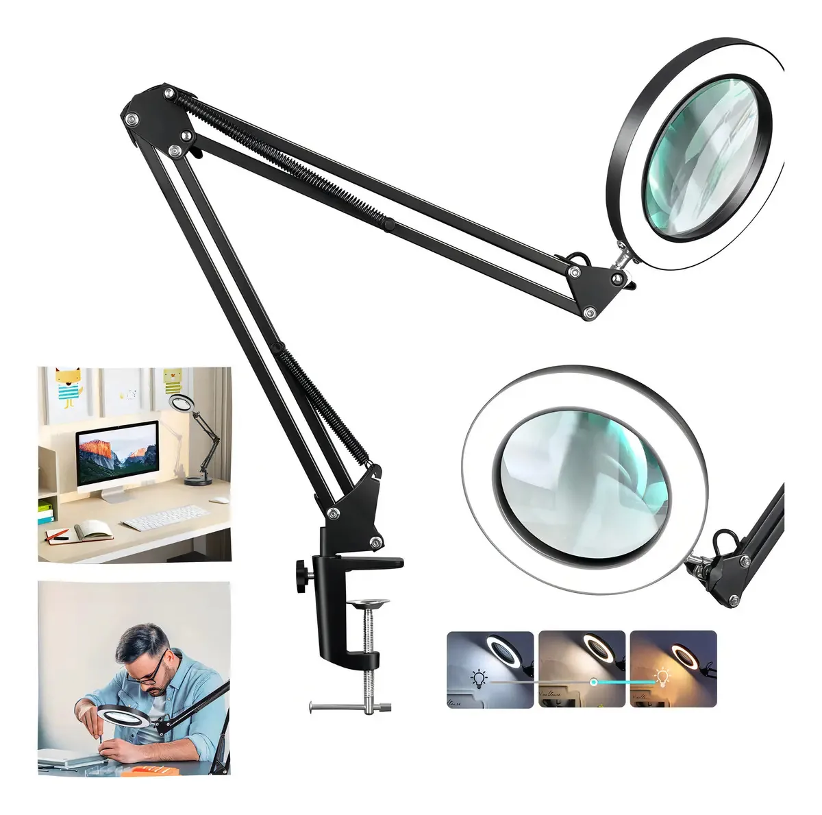 Luminária Lupa Led Tatuador Depiladora Design Sobrancelha