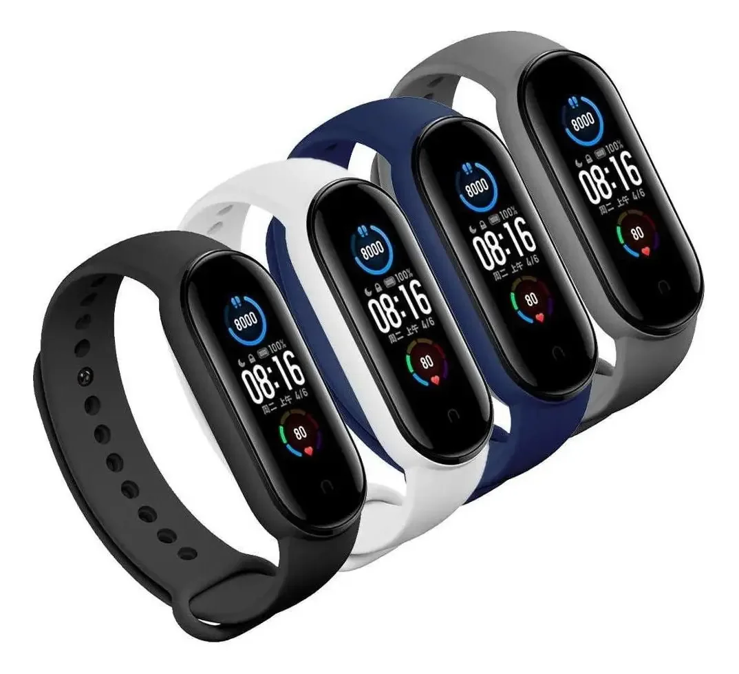 Kit De Pulseiras Para Mi Band 6 E 5 - Pinos De Metal