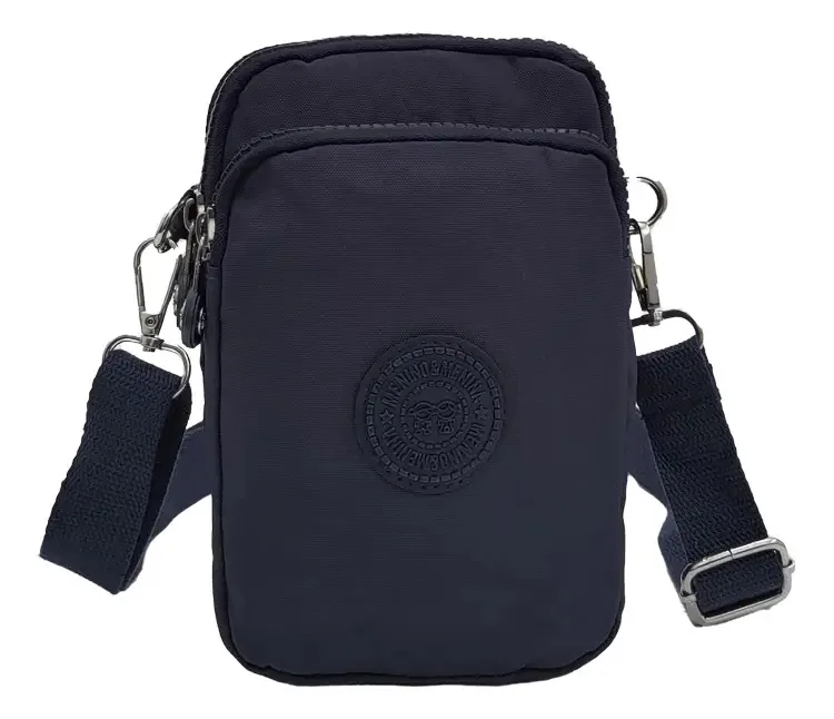 Bolsa Transversal Porta Celular Pequena Menino E Menina Cor Azul-escuro