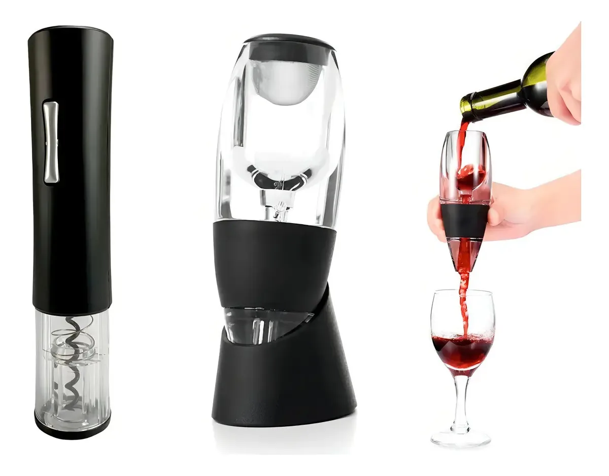 Abridor De Vinho Elétrico E Decantador De Vinho - Livon
