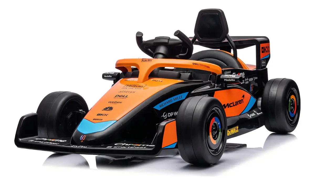Carrinho Elétrico Infantil Corrida Mclaren 12v Cor Preto