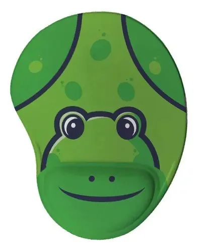 Mouse Pad Divertido Ergonômico Sapo Kawaii Verde