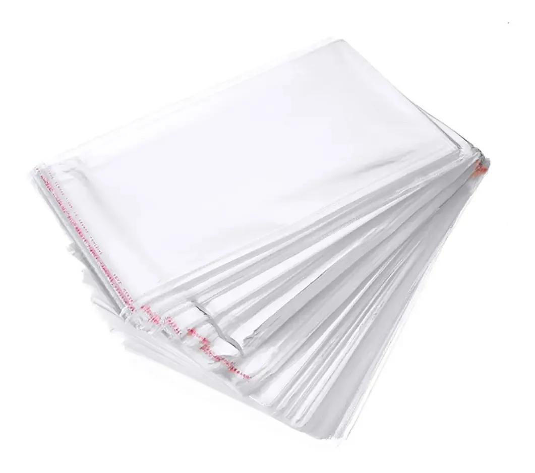 Saco Adesivado Plástico 30 Micras Top 9x13 + Aba 500 Un