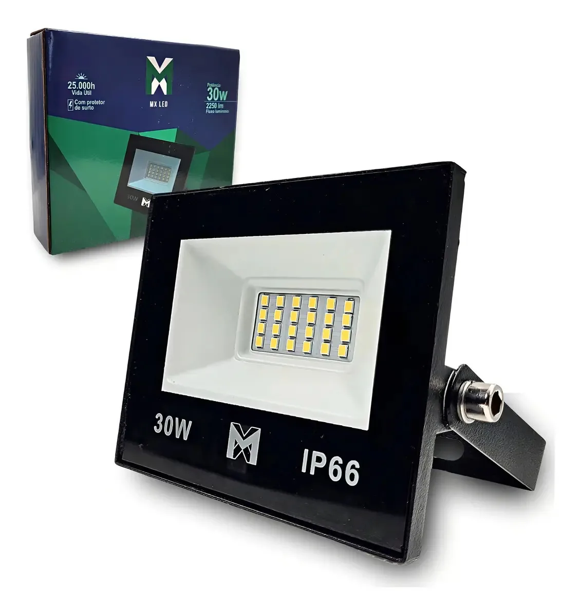 Kit 5 Refletores Holofote Led 30w Verde