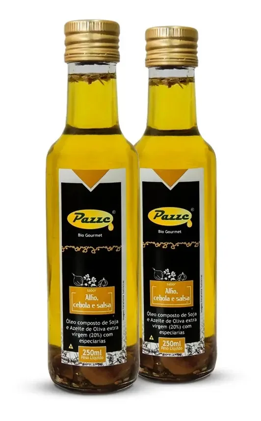 Kit 2 Óleo Saborizado Cebola, Alho E Salsa Pazze 250ml