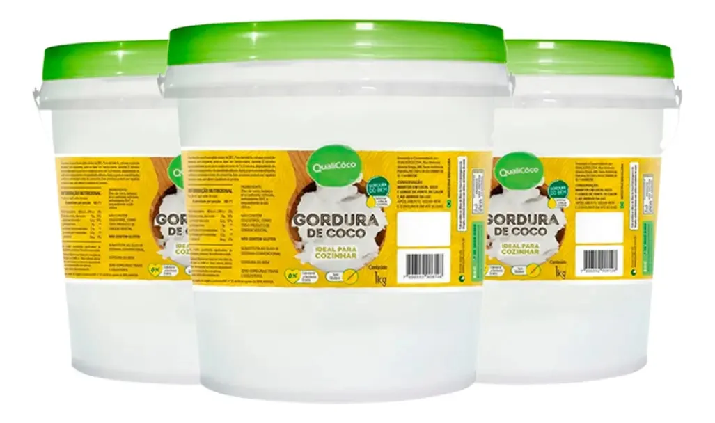 Kit 3 Gordura De Coco Qualicoco 1kg