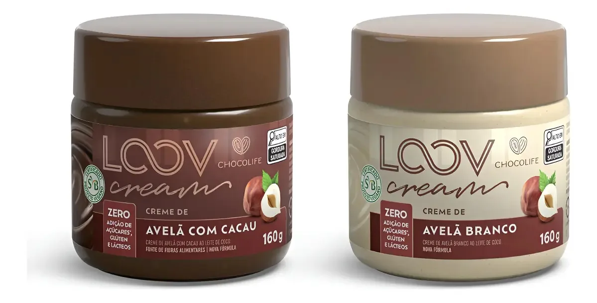 Duo Chocolife Cremes Veganos Avelã & Avelã Branco - 160g