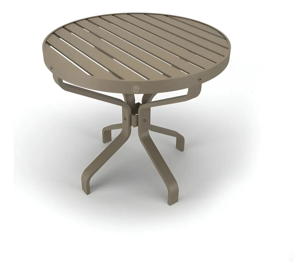 Mesa Lateral Alumínio Ripado Piscina Jardim Aluv Móveis 63x63x58 Fendi