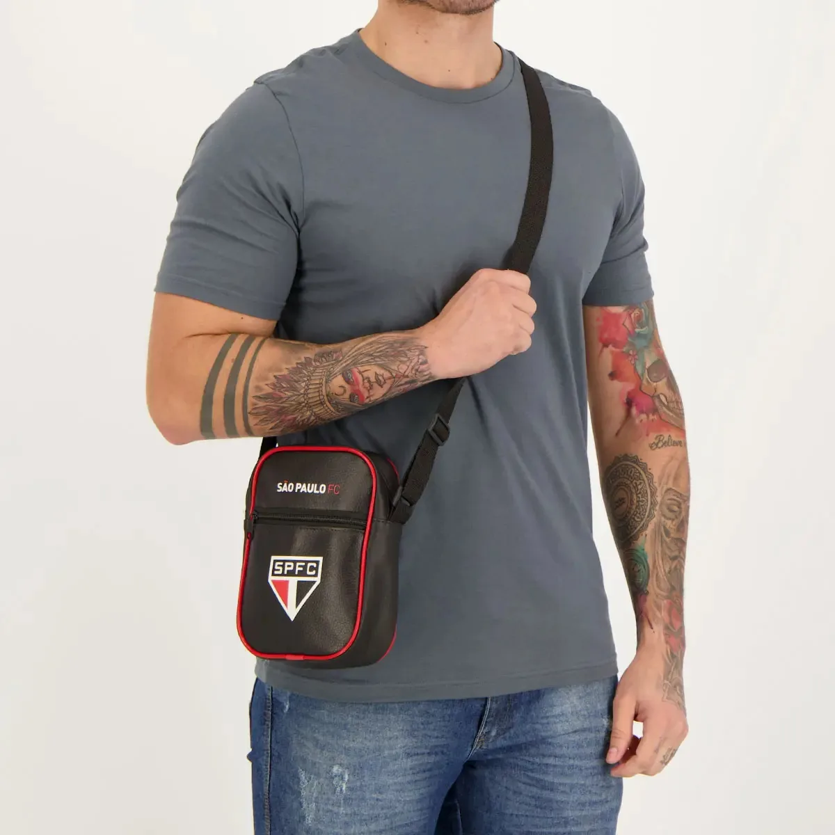 Bolsa Shoulder São Paulo Fc Preta