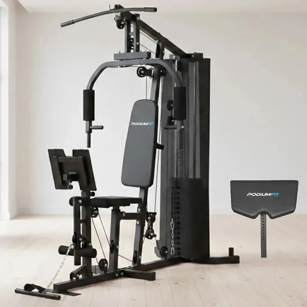 Estação de Musculação PodiumFit ME500 com 80kg de Carga e Leg Press